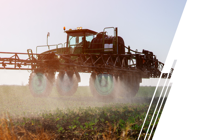 Agriculture sprayer in a field.